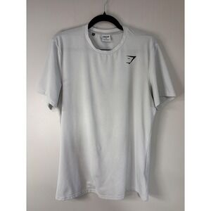 Gymshark Mens Performance T-Shirt Silver Short Sleeve Athletic Fit Size M